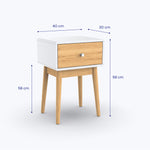 Comodino Essential bianco